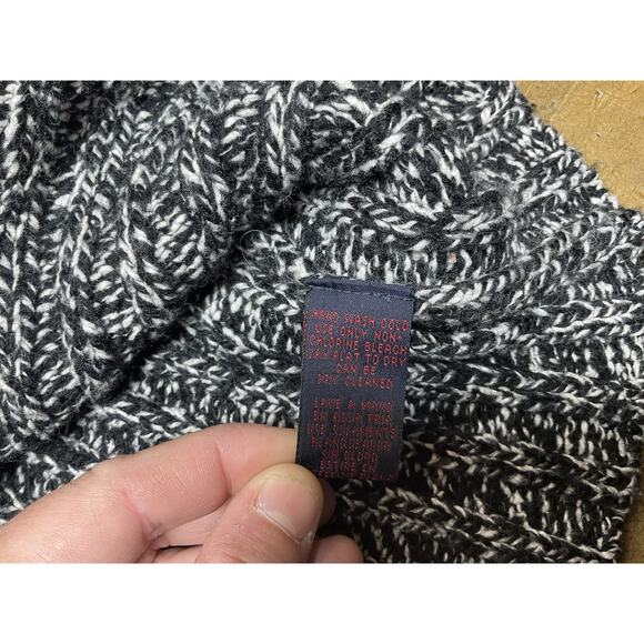 Ralph Lauren Fisherman Sweater Wool Blend Marled Knit Medium - Picture 8 of 9